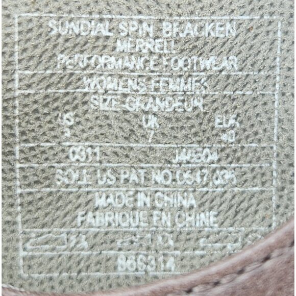 Merrell Women's Size 9 Brown Leather Sundial Spin Bracken Wedge Sandals Outdoors - Picture 8 of 12